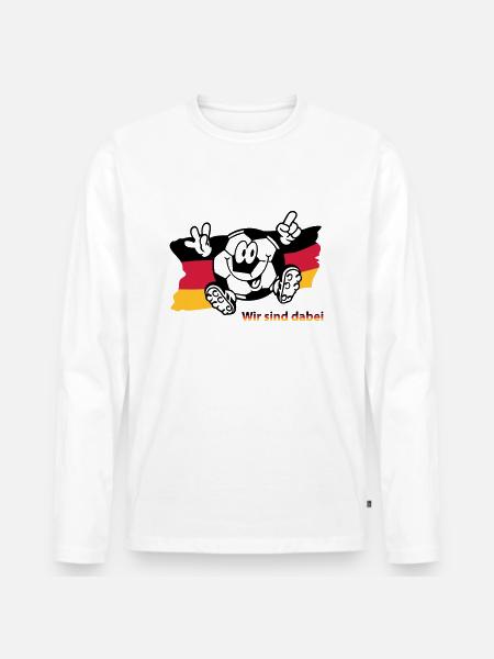 (ichdabei4) - Männer Premium Bio Langarmshirt - Weiß