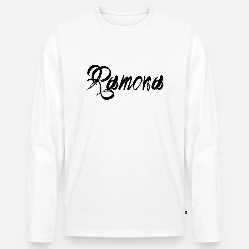 Ramona - Männer Premium Bio Langarmshirt - Weiß