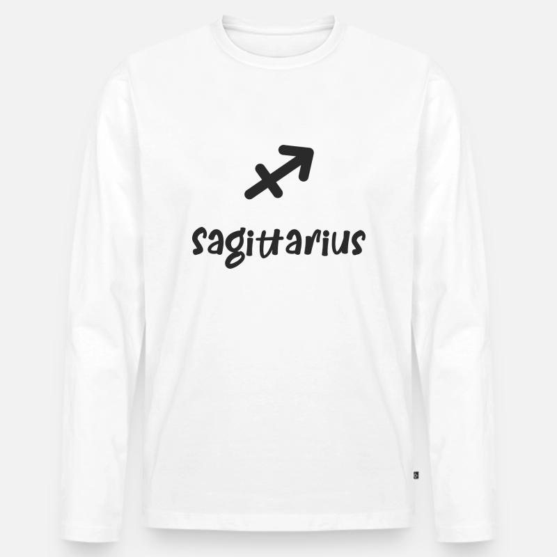 Sternziechen Schütze - Männer Premium Bio Langarmshirt - Weiß