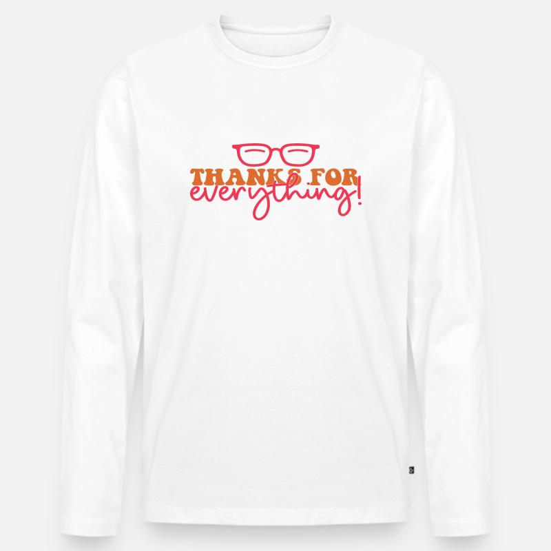 Thanks for everything! - Männer Premium Bio Langarmshirt - Weiß