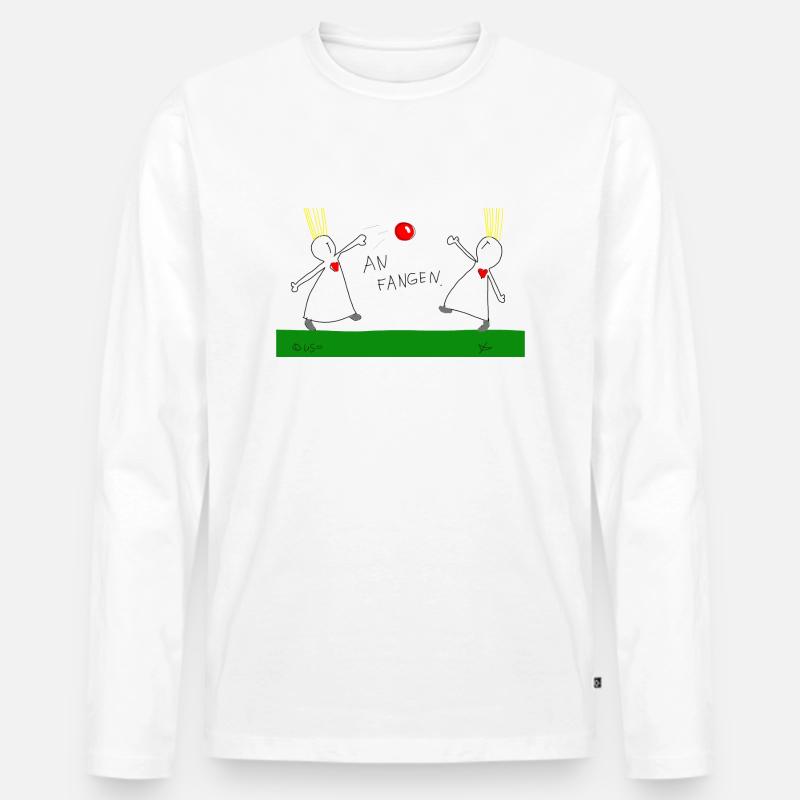 Anfangen! - Männer Premium Bio Langarmshirt - Weiß