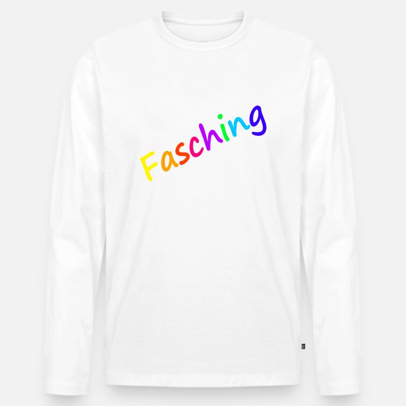 Fasching - Männer Premium Bio Langarmshirt - Weiß