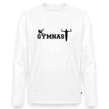Turnen, Turner - Gymnast, Men's Gymnstics - Männer Premium Bio Langarmshirt - Weiß - Vorne - Nico (187cm)