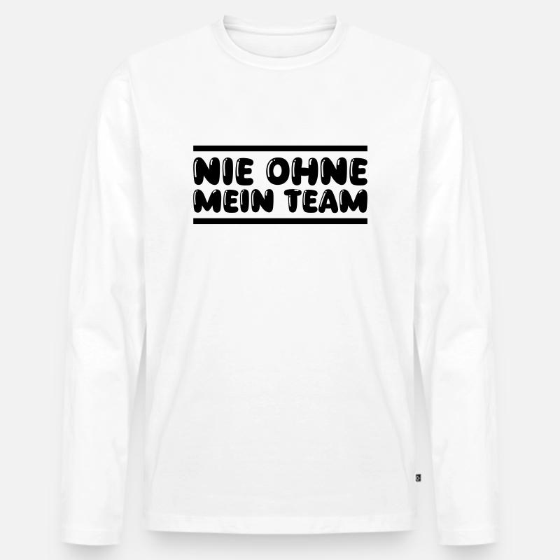 Team - Männer Premium Bio Langarmshirt - Weiß