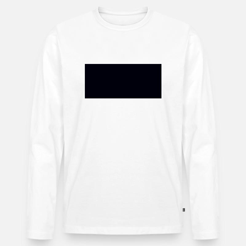 Fetter schwarzer Balken - Männer Premium Bio Langarmshirt - Weiß