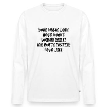 JONE WASTE YORE TOYE MONME YORALL REDIII THE VOICE - T-shirt manches longues Premium bio Homme - blanc - Devant - Nico (187cm)