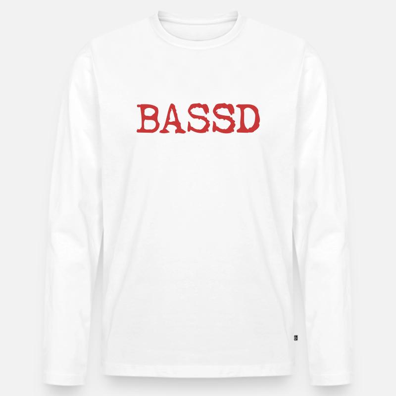 Bassd Scho - Männer Premium Bio Langarmshirt - Weiß