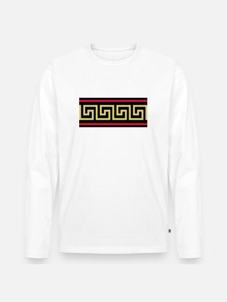 Clef Grèque - T-shirt manches longues Premium bio Homme - blanc
