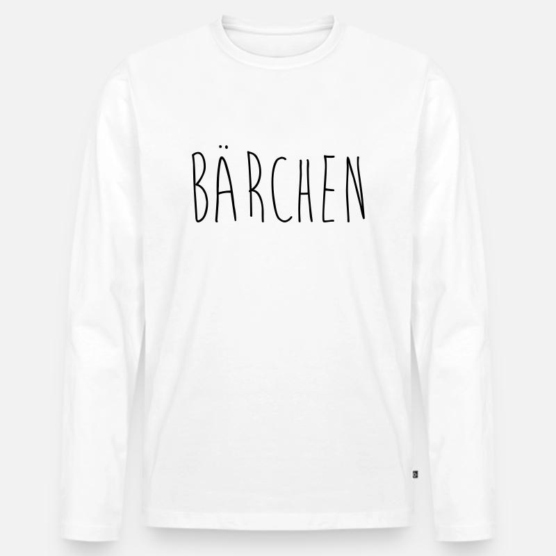 BÄRCHEN - Männer Premium Bio Langarmshirt - Weiß