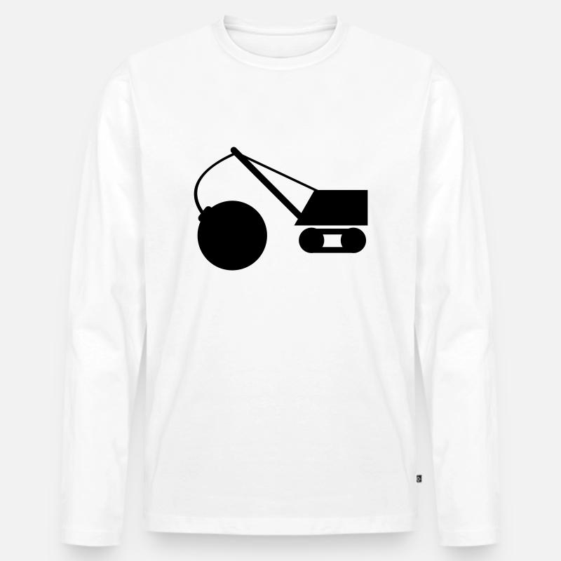 abrissbirne_1c - Männer Premium Bio Langarmshirt - Weiß