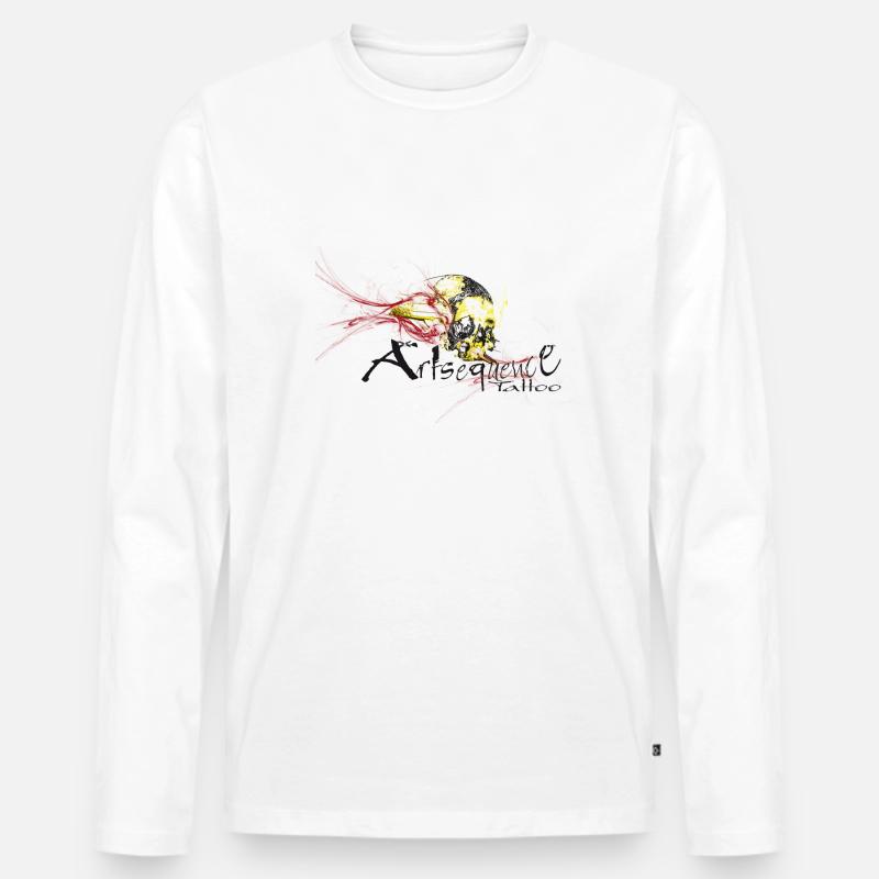 Artsequence-tattoo - Männer Premium Bio Langarmshirt - Weiß