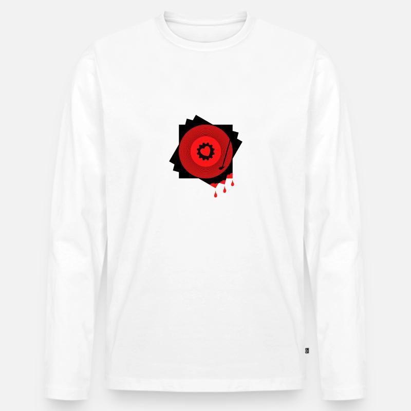 mit Herzblut am Deck - Männer Premium Bio Langarmshirt - Weiß