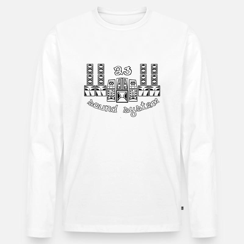 23 sound system - Männer Premium Bio Langarmshirt - Weiß
