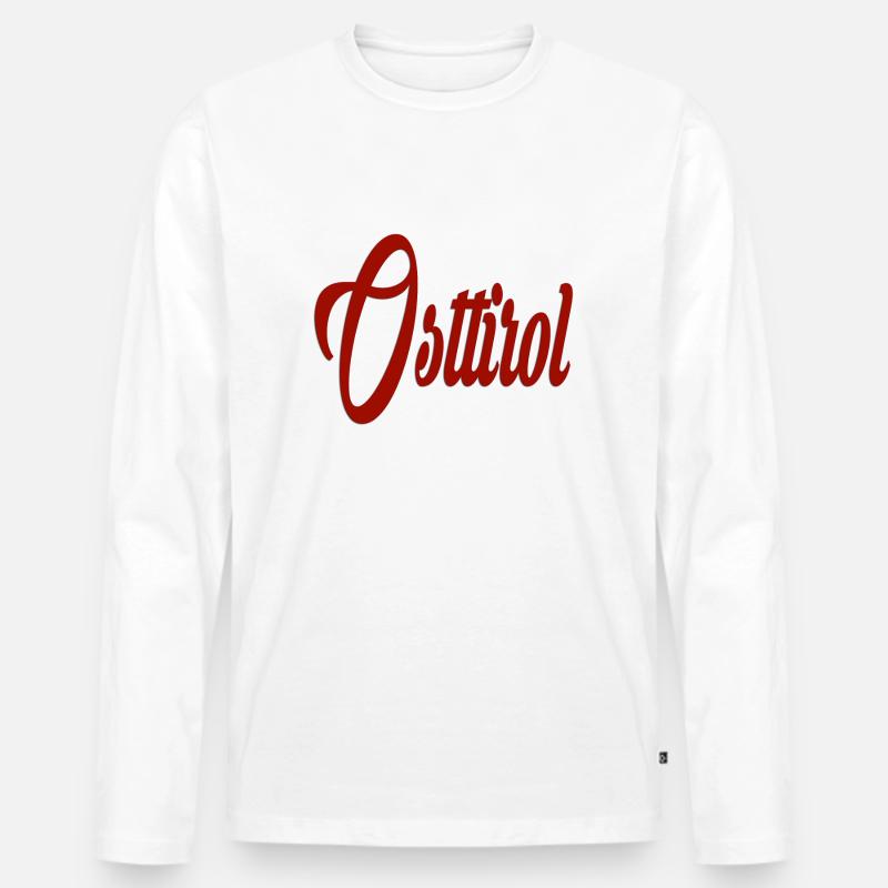 Osttirol - Männer Premium Bio Langarmshirt - Weiß