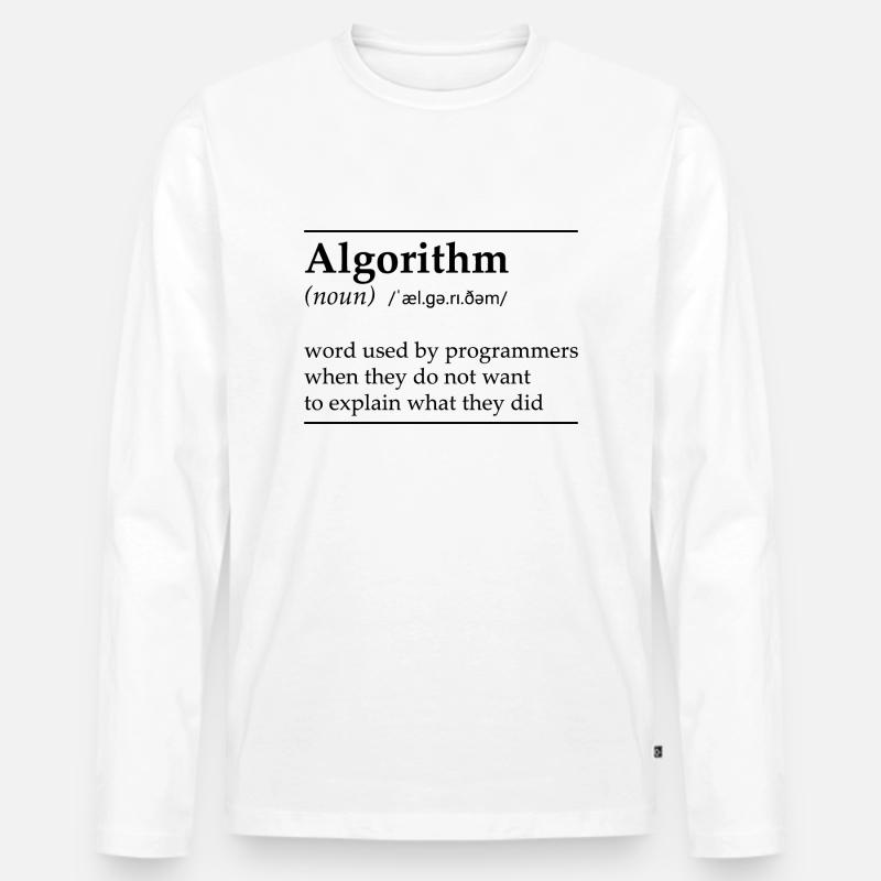 Perfektes Geschenk für Programmierer - Männer Premium Bio Langarmshirt - Weiß