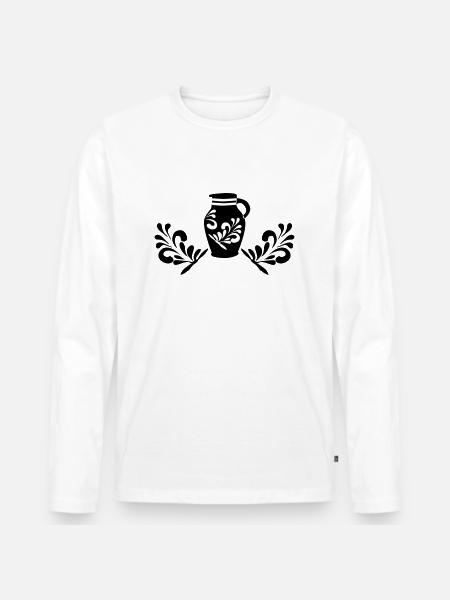 Bembel Design - Bembelschwung Hessen Liebe - Men's Premium Organic Long Sleeve Shirt - white
