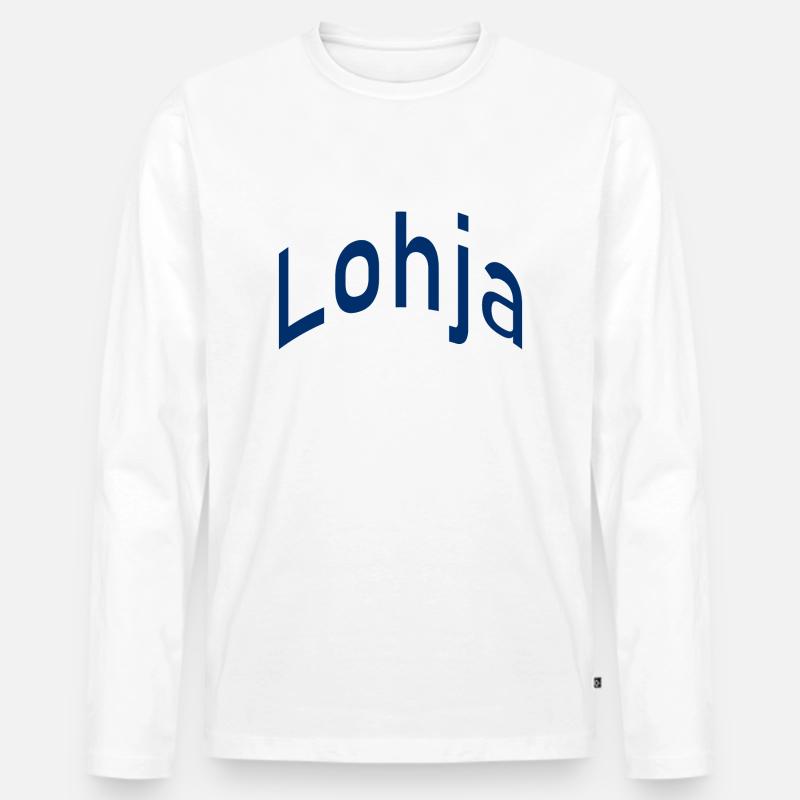 Lohja - Männer Premium Bio Langarmshirt - Weiß
