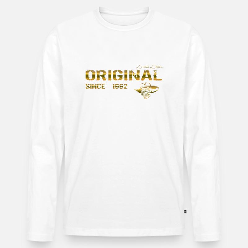 Original since 1992 - Männer Premium Bio Langarmshirt - Weiß
