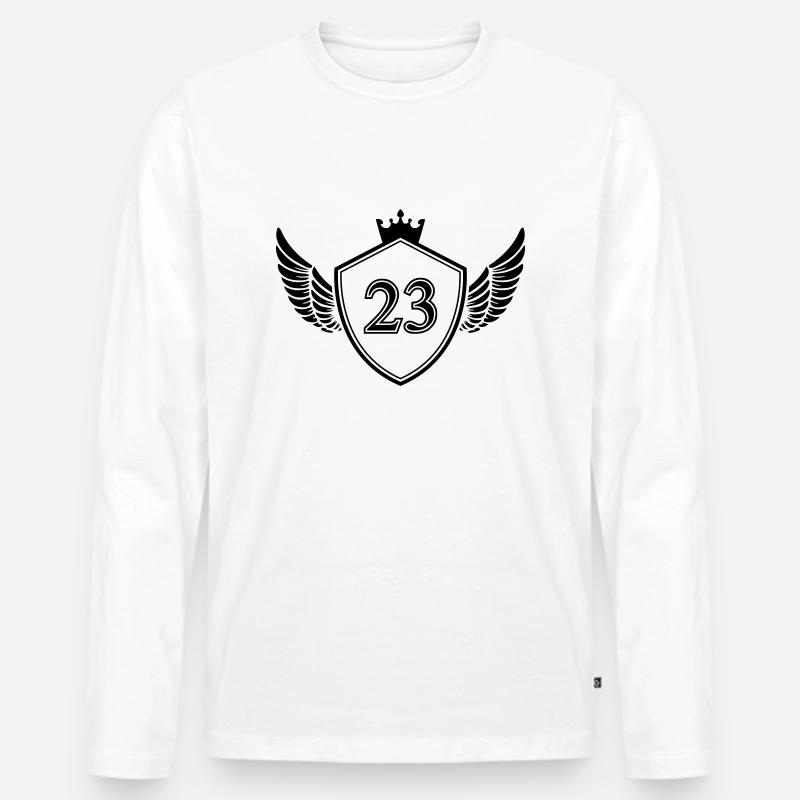 wappen 23 - Männer Premium Bio Langarmshirt - Weiß