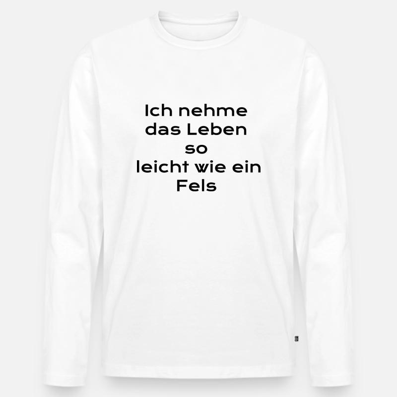 Selbstironische Sprüche - Männer Premium Bio Langarmshirt - Weiß