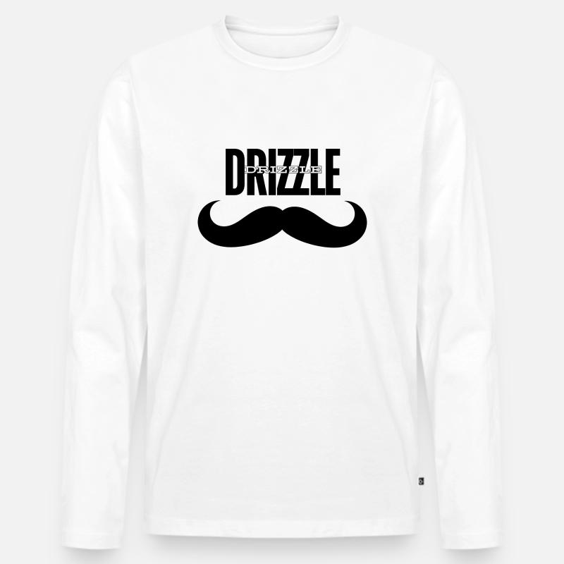 DRIZZLE DRIZZLE - Männer Premium Bio Langarmshirt - Weiß