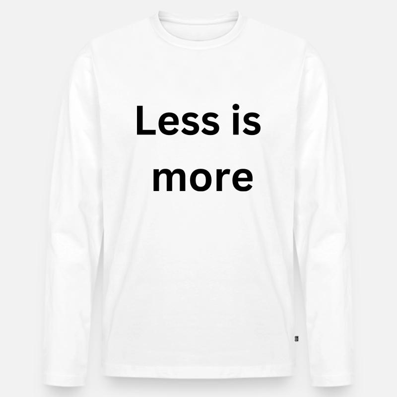 Less is more - Männer Premium Bio Langarmshirt - Weiß