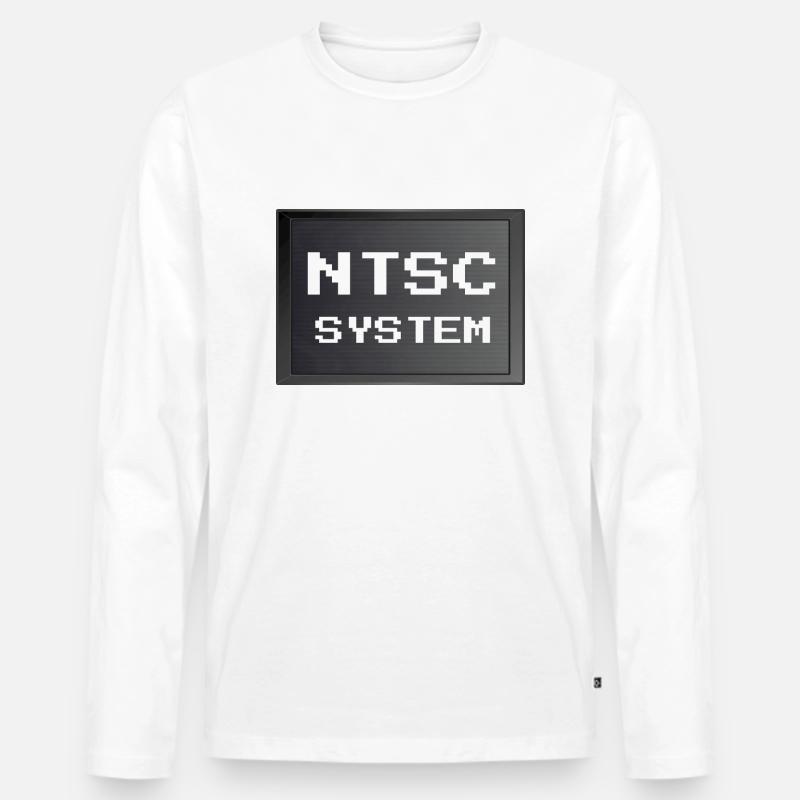 Retrogaming - NTSC-System - Männer Premium Bio Langarmshirt - Weiß