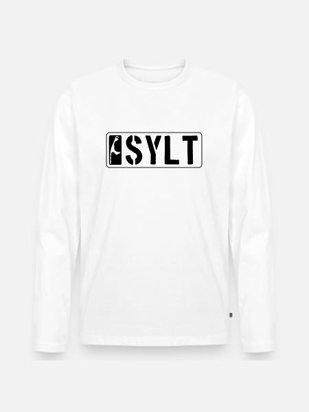 Sylt Island - Men's Premium Organic Long Sleeve Shirt - white