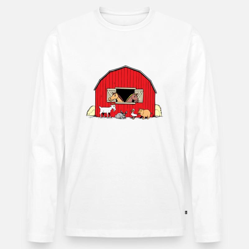 rabbit37 - Männer Premium Bio Langarmshirt - Weiß