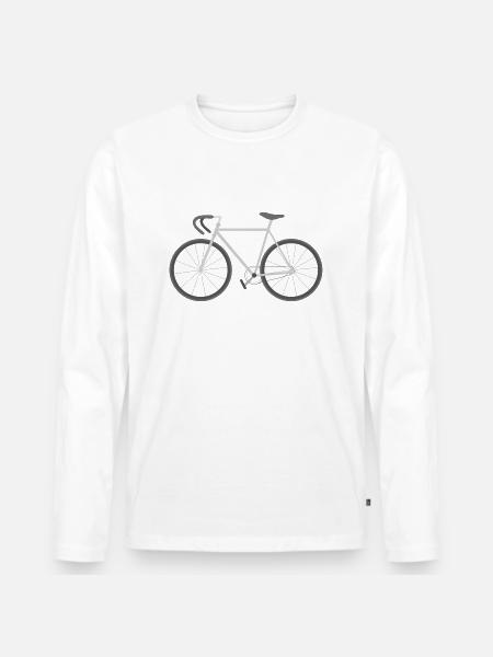 Bicycle road bike - Men's Premium Organic Long Sleeve Shirt - white