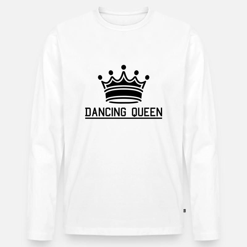 dancing_queen_1 - Männer Premium Bio Langarmshirt - Weiß