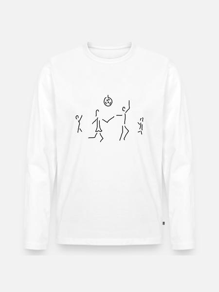 tanzendes paar - Männer Premium Bio Langarmshirt - Weiß