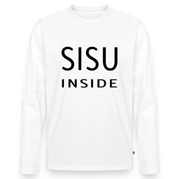 Sisu inside - Männer Premium Bio Langarmshirt - Weiß - Vorne - Nico (187cm)