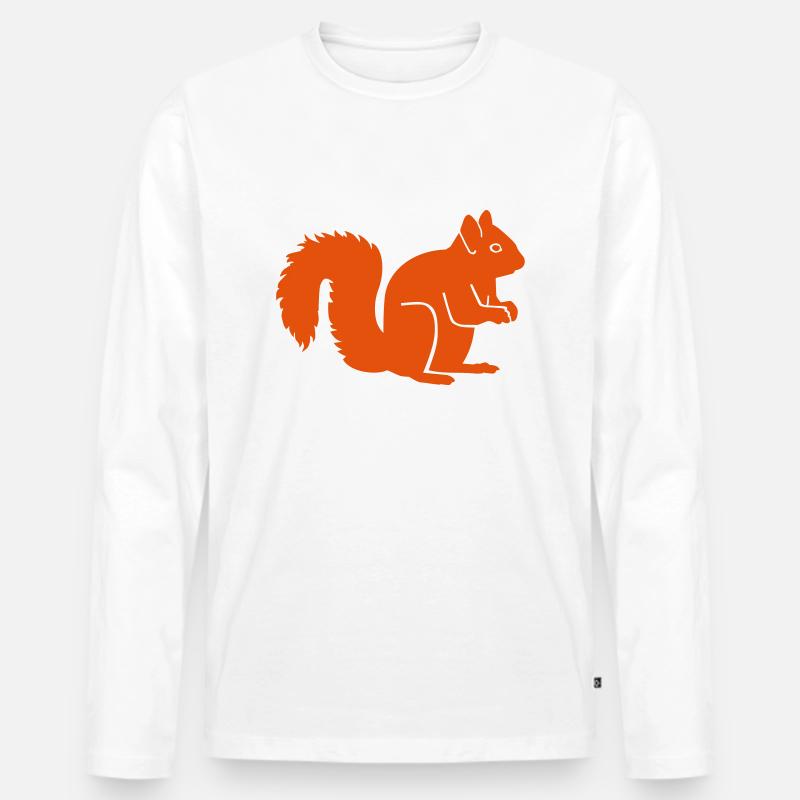 Eichhörnchen - Männer Premium Bio Langarmshirt - Weiß