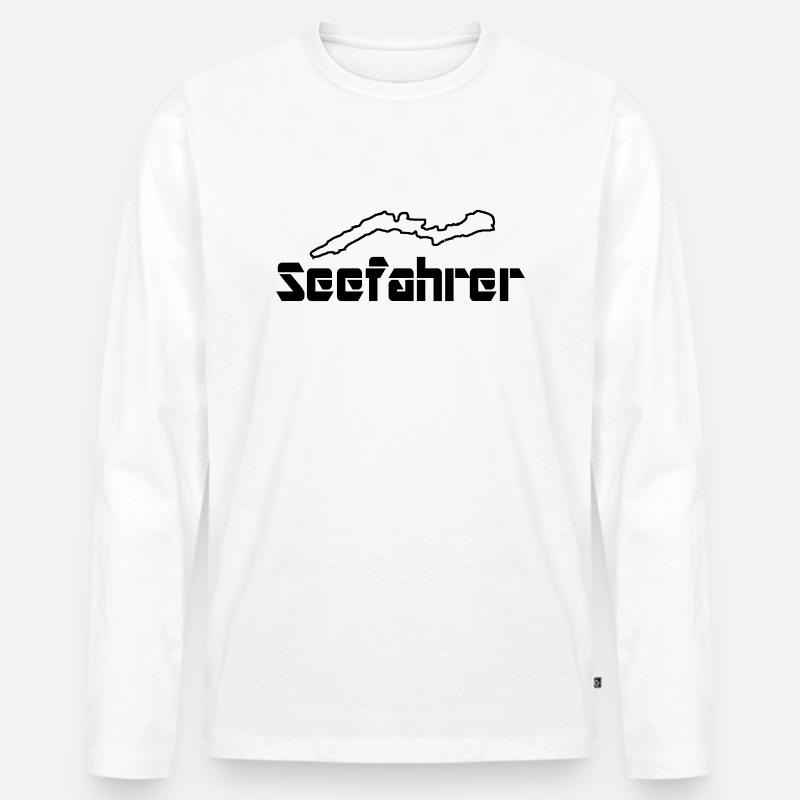 Seefahrer - Männer Premium Bio Langarmshirt - Weiß