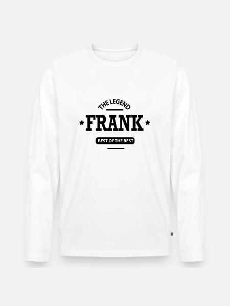 frank - Männer Premium Bio Langarmshirt - Weiß