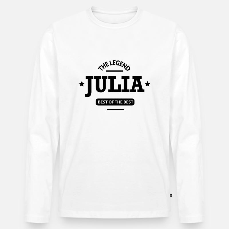 julia - Männer Premium Bio Langarmshirt - Weiß