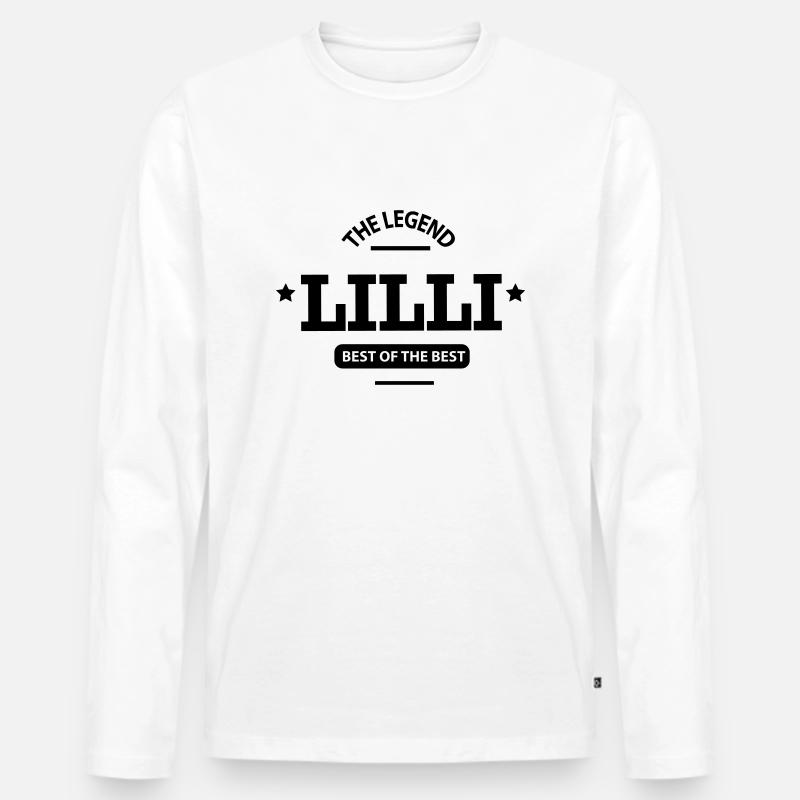 lilli - Männer Premium Bio Langarmshirt - Weiß