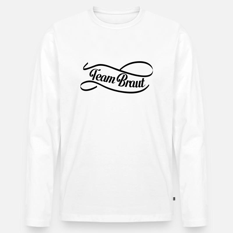 team_braut_swing - Männer Premium Bio Langarmshirt - Weiß