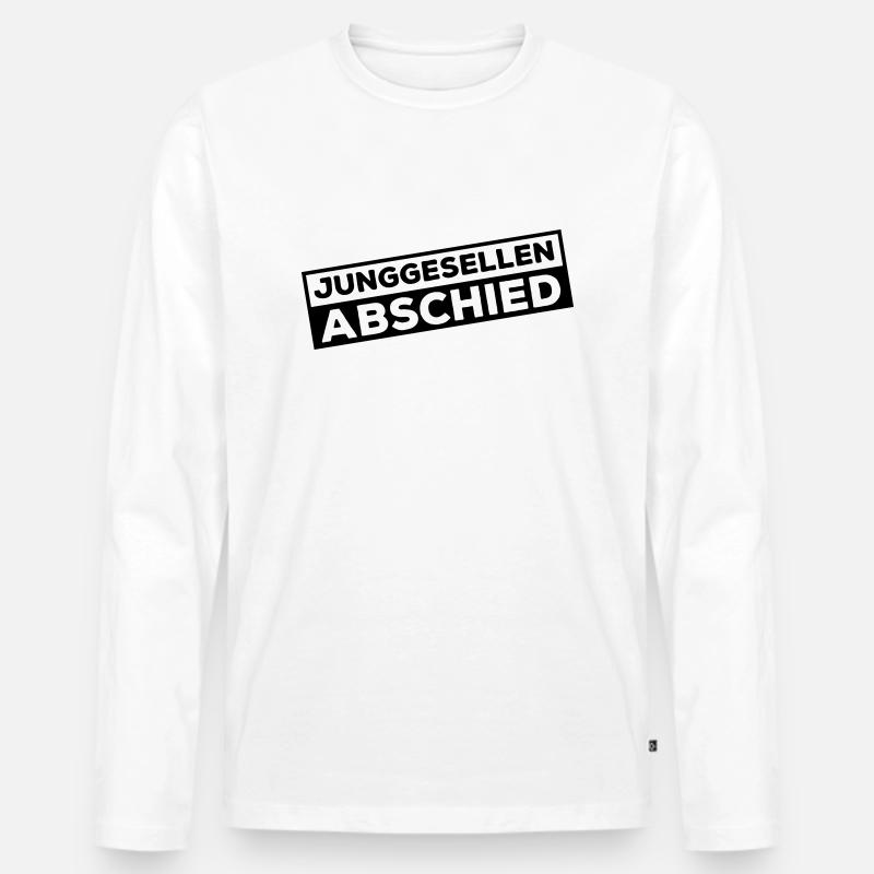 junggesellen abschied design - Männer Premium Bio Langarmshirt - Weiß