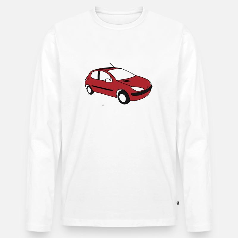 Pyzio - Männer Premium Bio Langarmshirt - Weiß