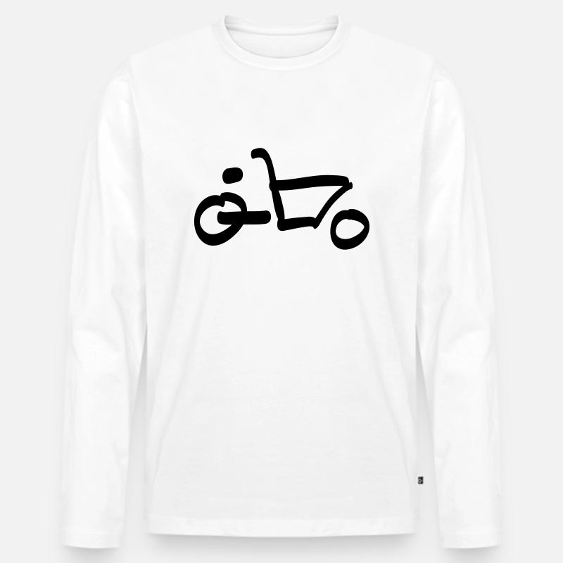 Cargobike Scribble - Männer Premium Bio Langarmshirt - Weiß