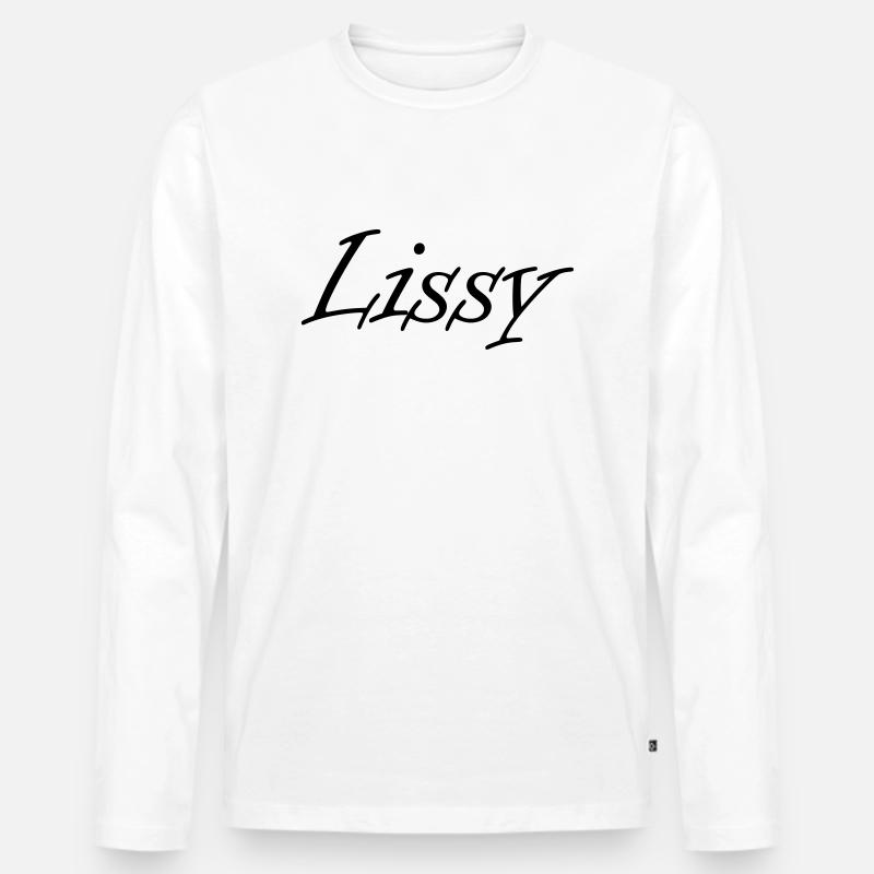 lissy - Männer Premium Bio Langarmshirt - Weiß
