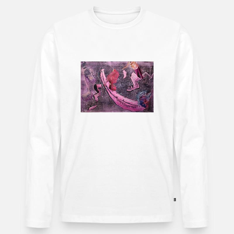 Schuhe - Männer Premium Bio Langarmshirt - Weiß