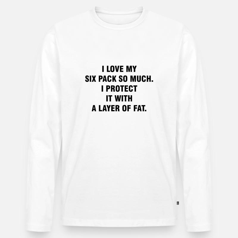 FETTSCHICHT - Männer Premium Bio Langarmshirt - Weiß