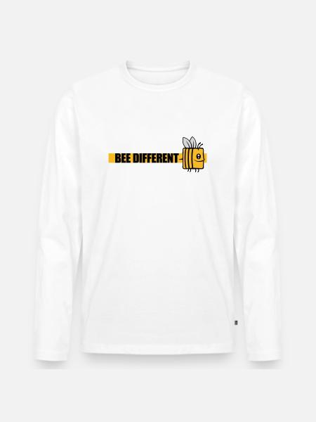 bee citation différente - T-shirt manches longues Premium bio Homme - blanc