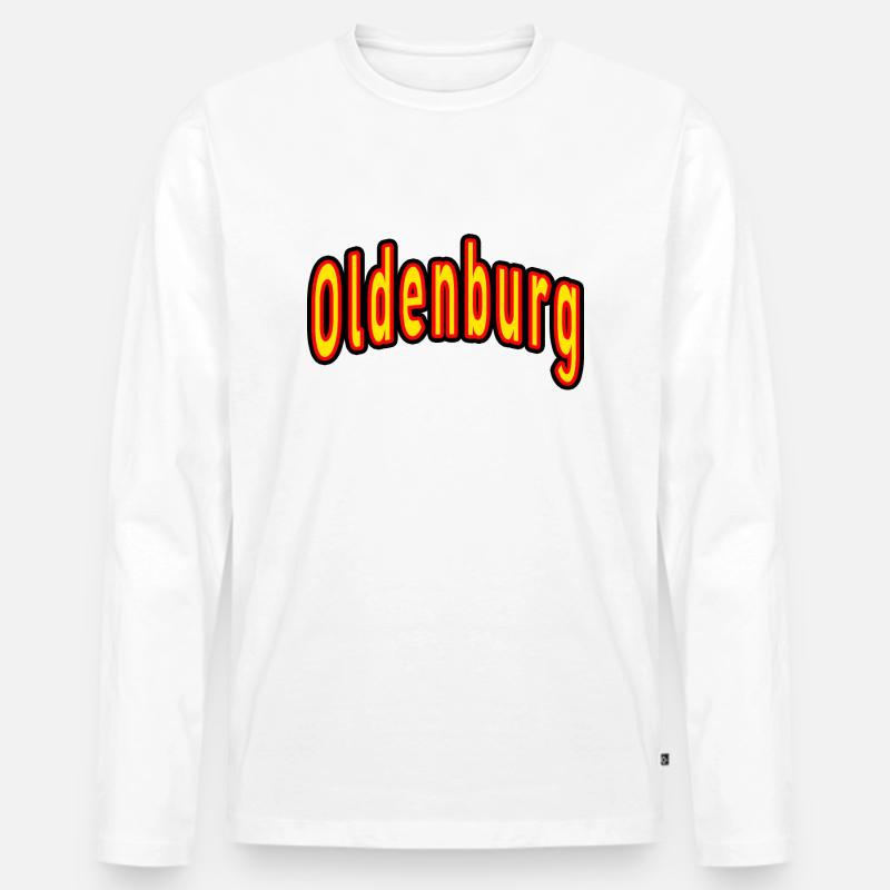 Oldenburg - Männer Premium Bio Langarmshirt - Weiß