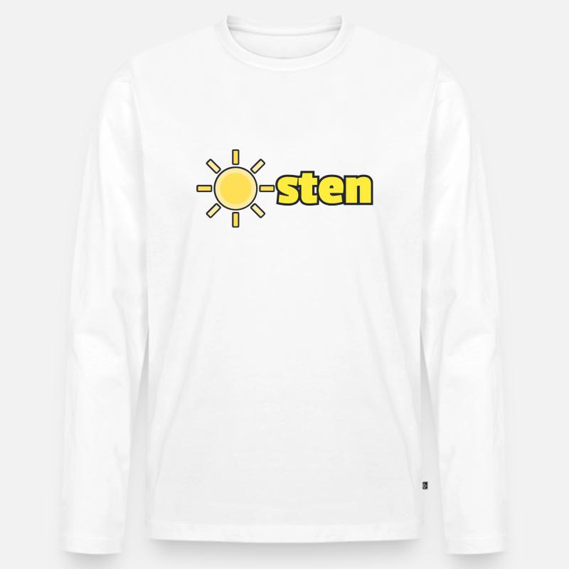 Osten - Männer Premium Bio Langarmshirt - Weiß