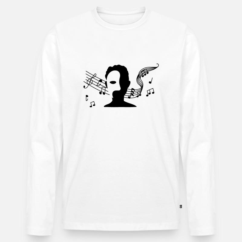 Das Phantom der Oper - Männer Premium Bio Langarmshirt - Weiß