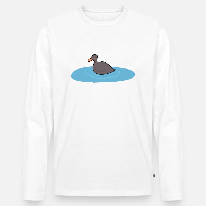 Entenvogel 2 - Männer Premium Bio Langarmshirt - Weiß